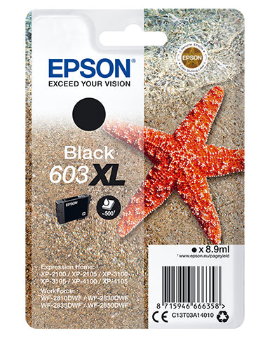 Epson C13T03A14010 ink cartridge 1 pc(s) Original High (XL) Yield Black Epson C13T03A14010 ink cartridge 1 pc(s) Original High (XL) Yield Black
